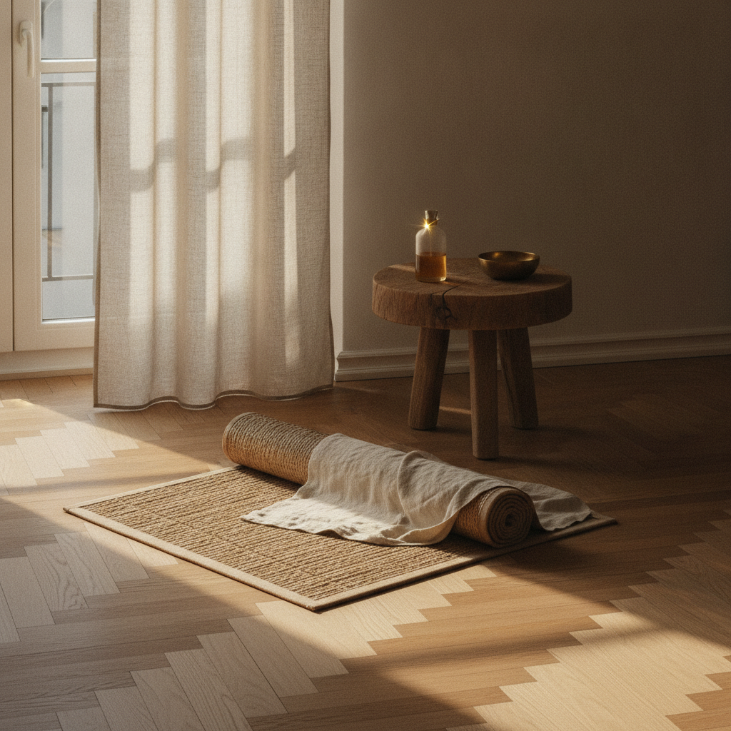 Moodboard: warme, bewohnte Münchner Altbauwohnung im Nachmittagslicht